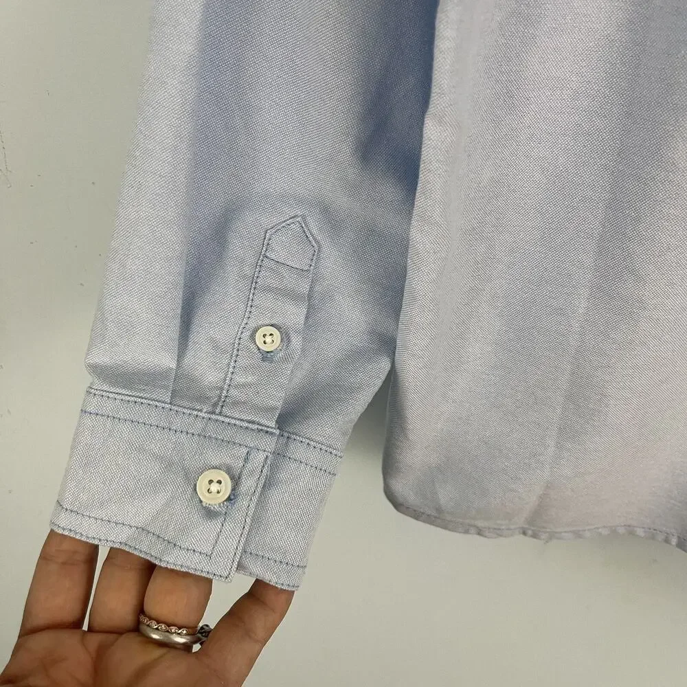 NWT Gymboree‎ Boys M 7-8 Long Sleeve Button Down Oxford Shirt Light Bue